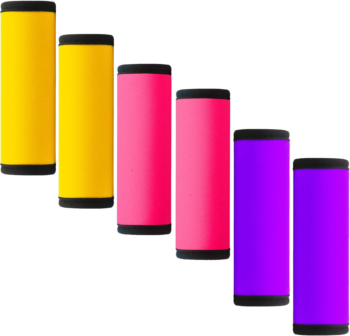 Luggage Handle Wrap 6 Pack-Neoprene Luggage Handle Wraps for Suitcase/Beach Bag/Backpacks Bright Suitcase Identifiers Travel Accessories for Airplane (6 Colors)