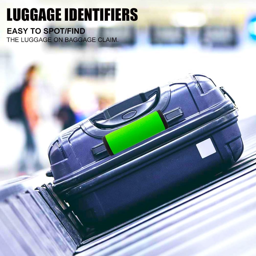 Luggage Handle Wrap 6 Pack-Neoprene Luggage Handle Wraps for Suitcase/Beach Bag/Backpacks Bright Suitcase Identifiers Travel Accessories for Airplane (6 Colors)