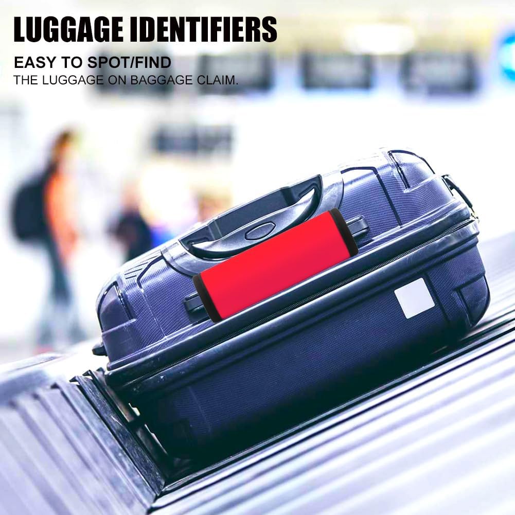 Luggage Handle Wrap 6 Pack-Neoprene Luggage Handle Wraps for Suitcase/Beach Bag/Backpacks Bright Suitcase Identifiers Travel Accessories for Airplane (6 Colors)