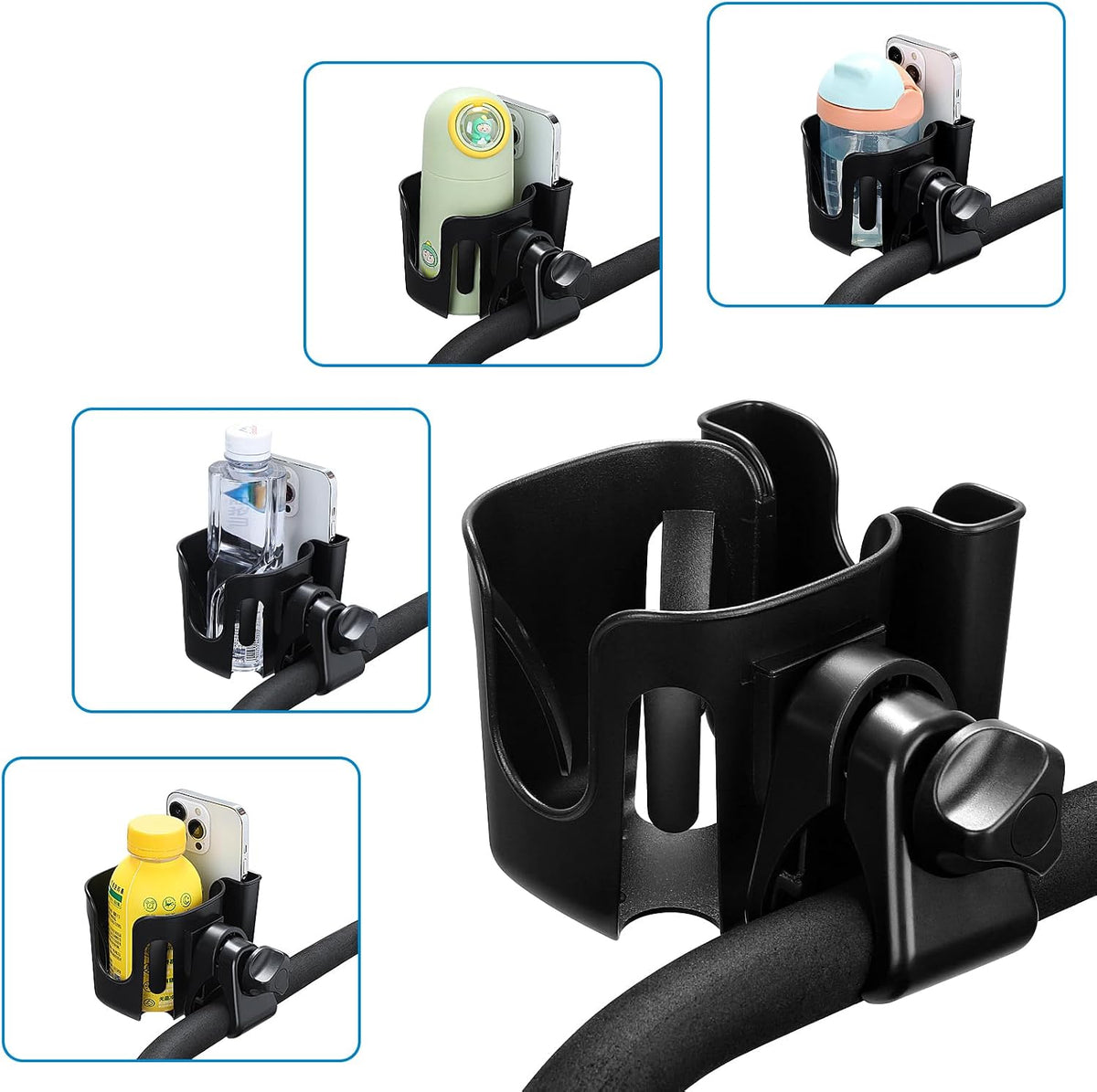 Stroller Cup Holder, Cup Holder for Walker Bike Wheelchair