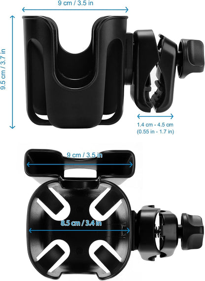 Stroller Cup Holder, Cup Holder for Walker Bike Wheelchair