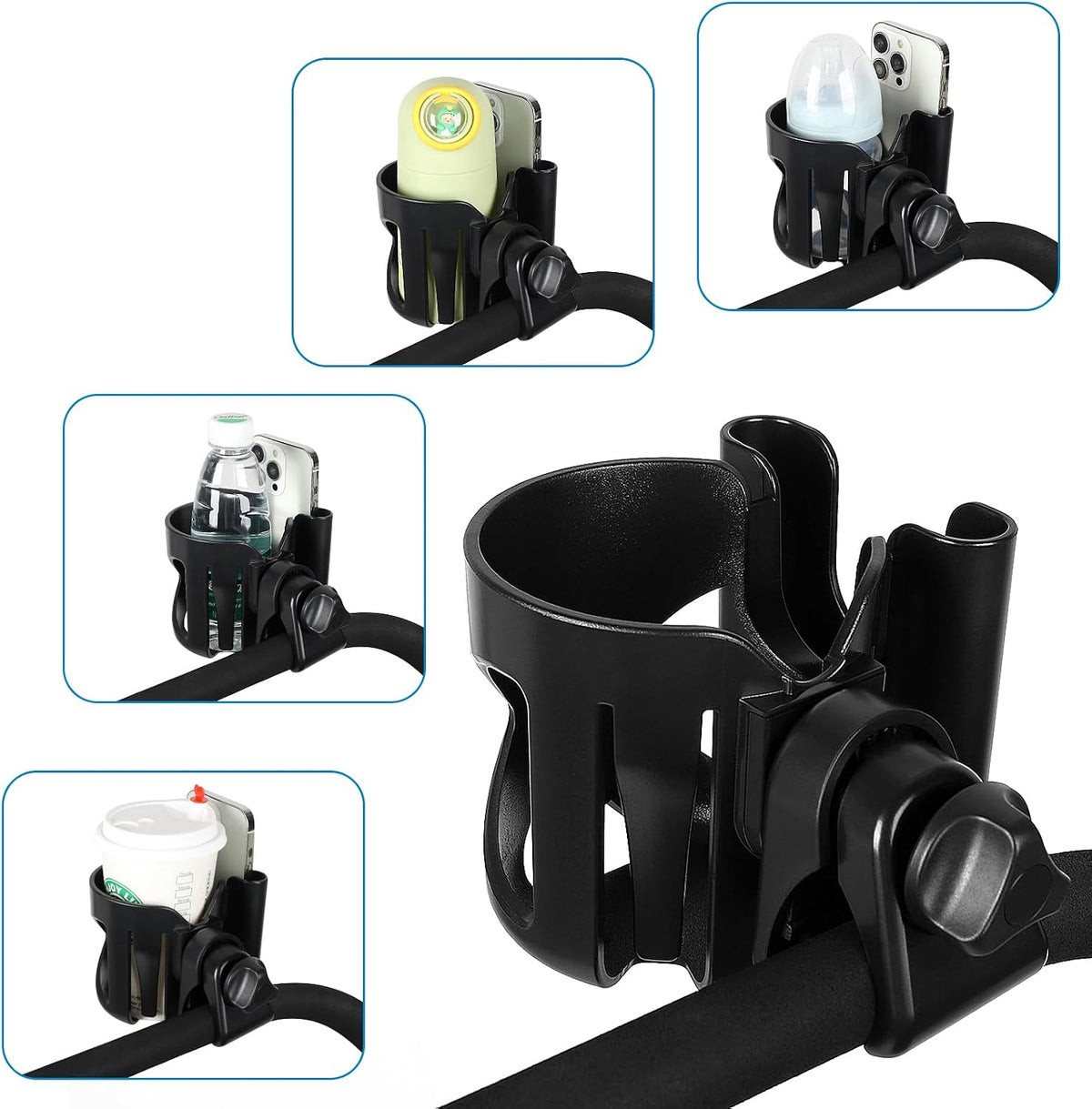 Stroller Cup Holder, Cup Holder for Walker Bike Wheelchair