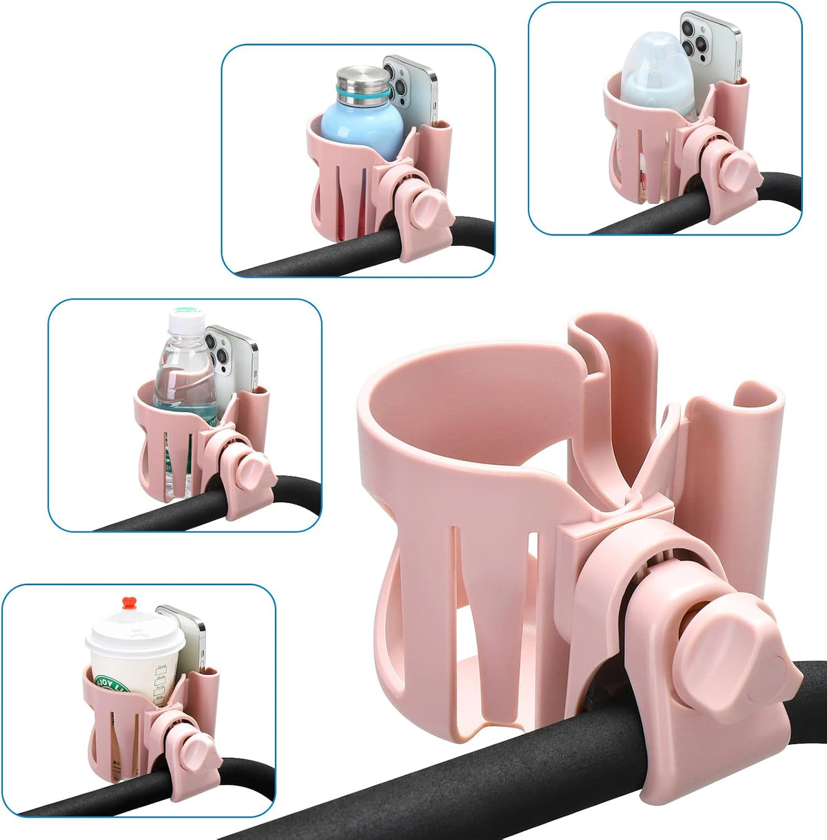 Stroller Cup Holder, Cup Holder for Walker Bike Wheelchair