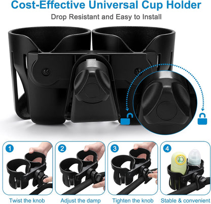 Stroller Cup Holder, Cup Holder for Walker Bike Wheelchair