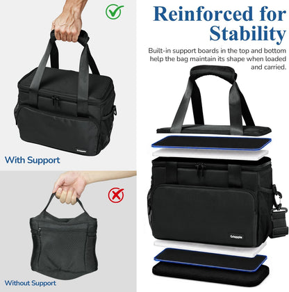 Flight Crew Lunch Bag with Trolley Sleeve, 10L Insulated Cooler