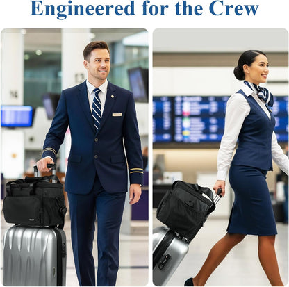 Flight Crew Lunch Bag with Trolley Sleeve, 10L Insulated Cooler