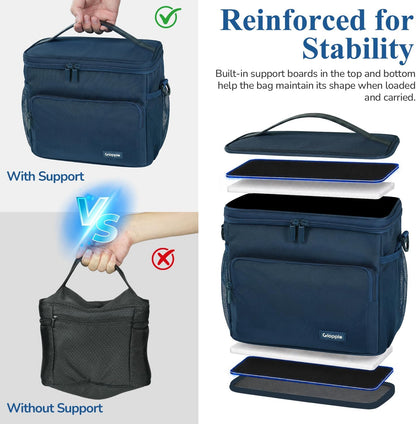 Flight Crew Lunch Bag with Trolley Sleeve, 10L Insulated Cooler