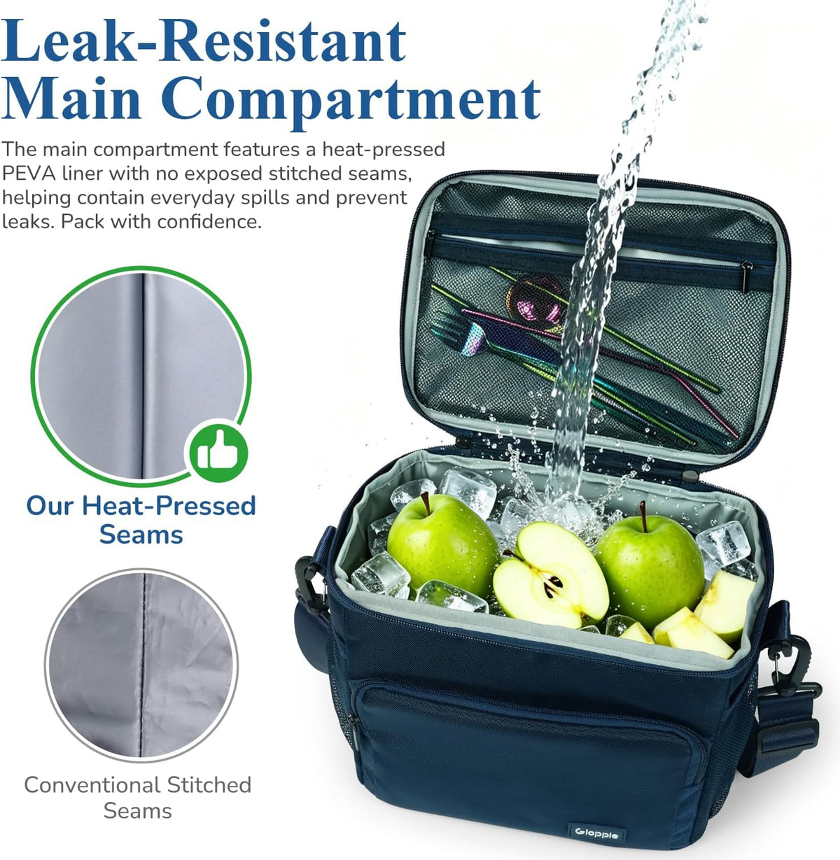 Flight Crew Lunch Bag with Trolley Sleeve, 10L Insulated Cooler