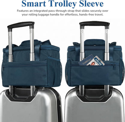 Flight Crew Lunch Bag with Trolley Sleeve, 10L Insulated Cooler