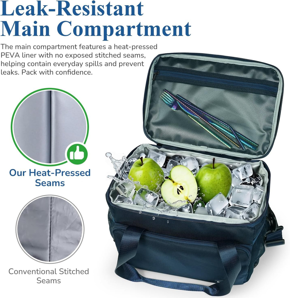 Flight Crew Lunch Bag with Trolley Sleeve, 10L Insulated Cooler