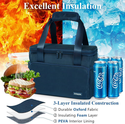 Flight Crew Lunch Bag with Trolley Sleeve, 10L Insulated Cooler
