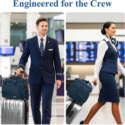Flight Crew Lunch Bag with Trolley Sleeve, 10L Insulated Cooler