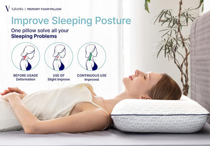 Camping Pillow - Backpacking Memory Foam Travel Pillow 1-Pack