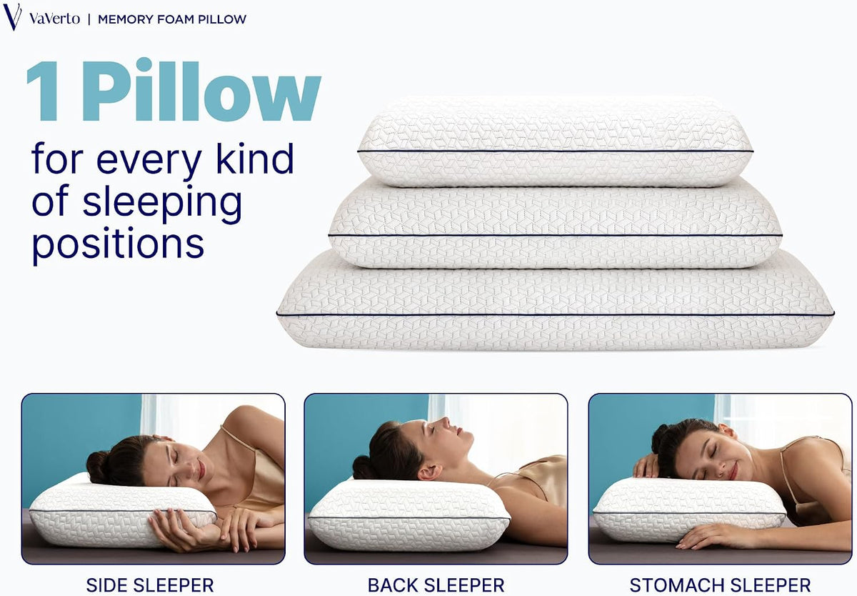 Camping Pillow - Backpacking Memory Foam Travel Pillow 1-Pack