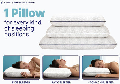 Camping Pillow - Backpacking Memory Foam Travel Pillow 1-Pack