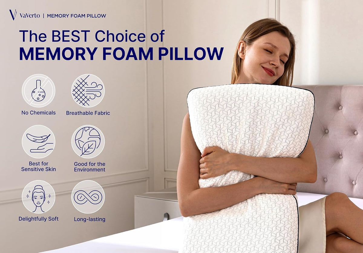 Camping Pillow - Backpacking Memory Foam Travel Pillow 1-Pack