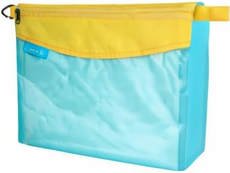 pack all Water-resistant Material Zipper Pouch, Mesh Zipper Bag for Storage, Travel, Office (Small, Blue)