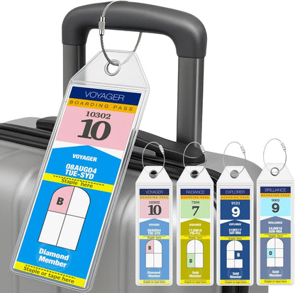 Royal Caribbean Luggage Tag Holders (4 Pack), Clear & Waterproof