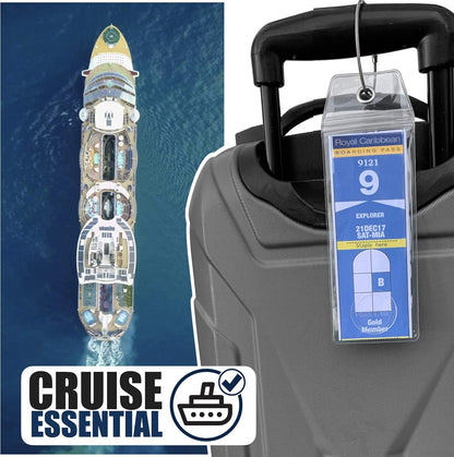 Royal Caribbean Luggage Tag Holders (4 Pack), Clear & Waterproof