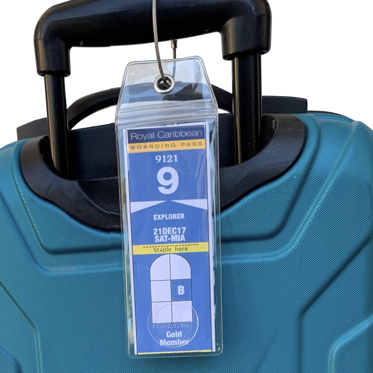 Royal Caribbean Luggage Tag Holders (4 Pack), Clear & Waterproof
