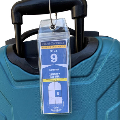Royal Caribbean Luggage Tag Holders (4 Pack), Clear & Waterproof