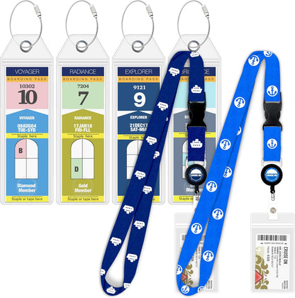 Royal Caribbean Luggage Tag Holders (4 Pack), Clear & Waterproof