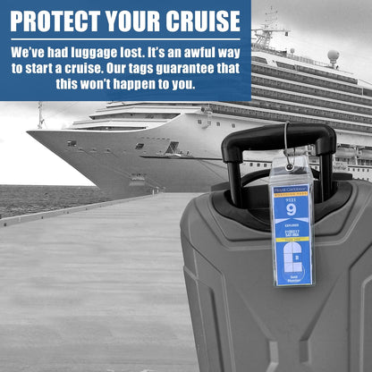 Royal Caribbean Luggage Tag Holders (4 Pack), Clear & Waterproof