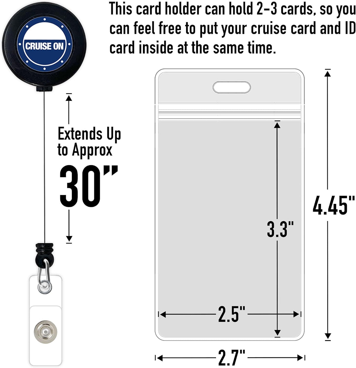 Royal Caribbean Luggage Tag Holders (4 Pack), Clear & Waterproof