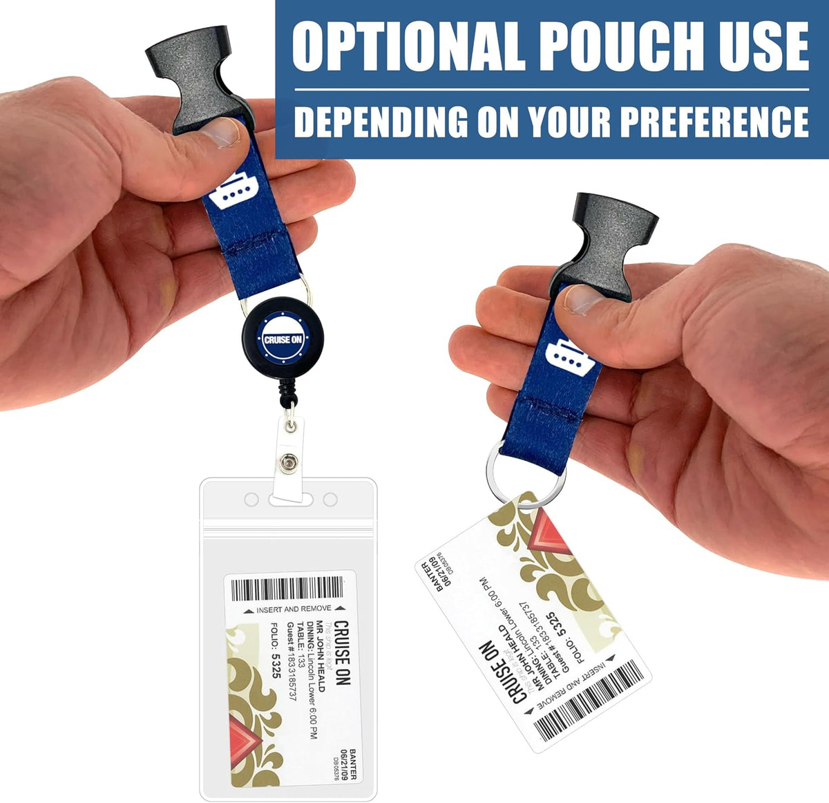Royal Caribbean Luggage Tag Holders (4 Pack), Clear & Waterproof