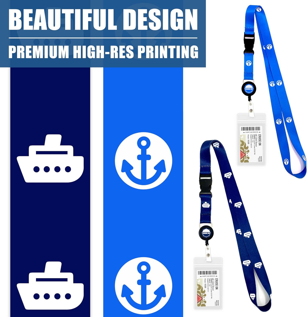 Royal Caribbean Luggage Tag Holders (4 Pack), Clear & Waterproof