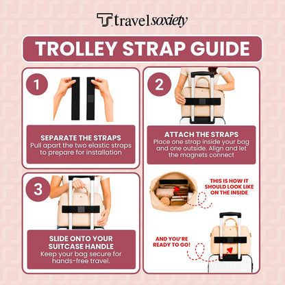 Trolley Strap, TSA Approved, Travel Accessory, Black