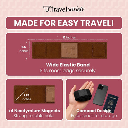 Trolley Strap, TSA Approved, Travel Accessory, Black