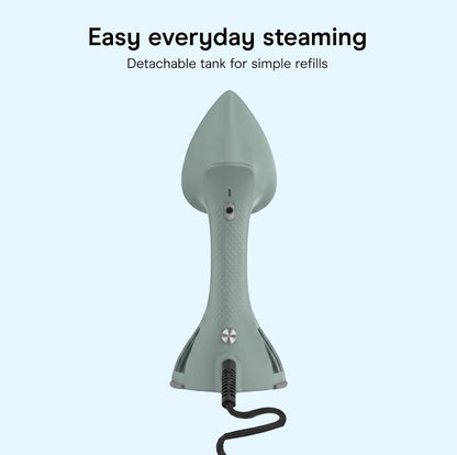 2-in-1 Iron and Garment Steamer, Aluminum Soleplate, 1700W, Green
