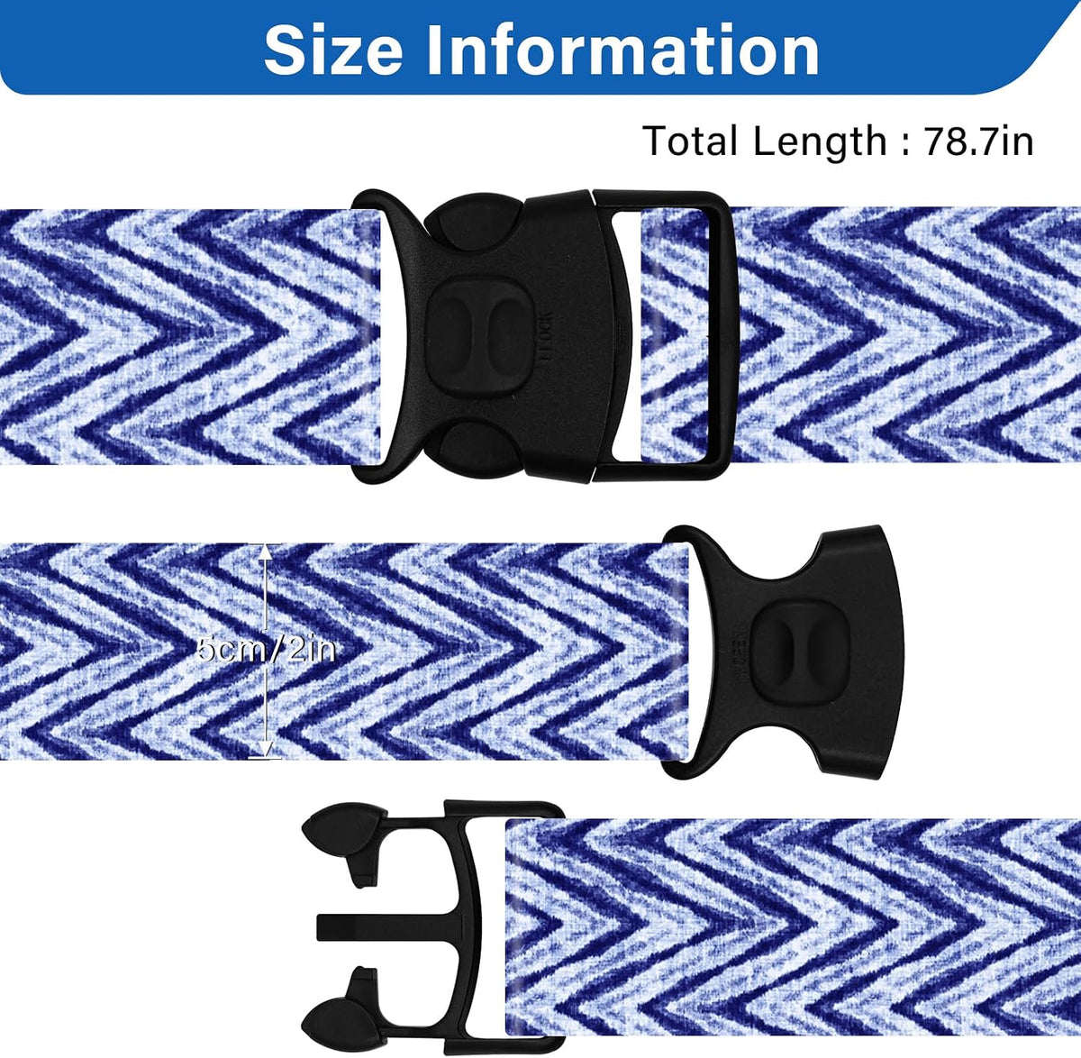 2 Pack Luggage Straps for Suitcases, Adjustable Travel Belt with Double Lock and Quick Release Buckle, Heavy Duty Nylon Bag Packing Strap, Bright Identifiers Business Travel Accessories-Colorful Block - Colors B