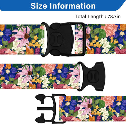 2 Pack Luggage Straps for Suitcases, Adjustable Travel Belt with Double Lock and Quick Release Buckle, Heavy Duty Nylon Bag Packing Strap, Bright Identifiers Business Travel Accessories-Colorful Block - Colors B
