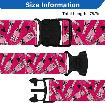 2 Pack Luggage Straps for Suitcases, Adjustable Travel Belt with Double Lock and Quick Release Buckle, Heavy Duty Nylon Bag Packing Strap, Bright Identifiers Business Travel Accessories-Colorful Block - Colors B