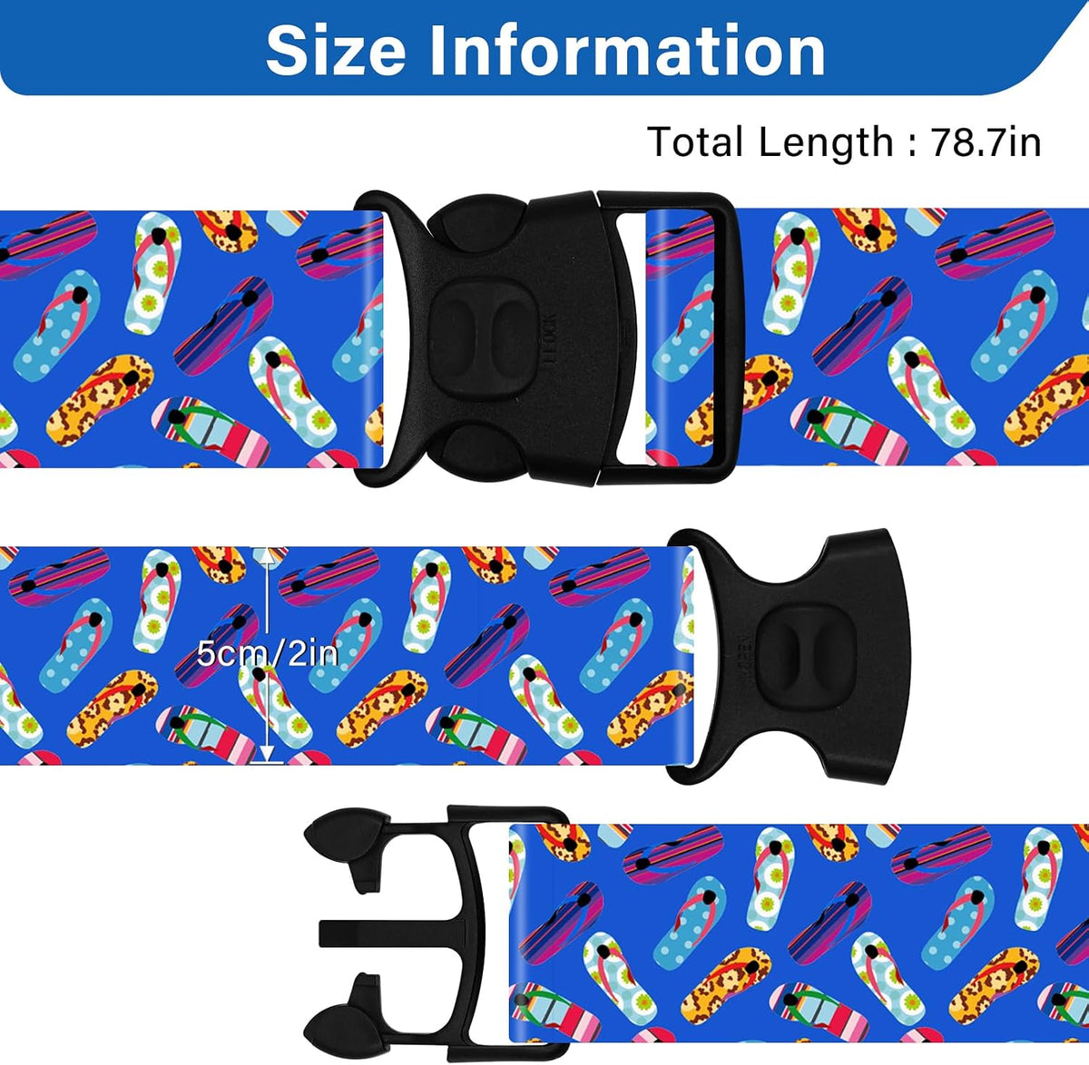 2 Pack Luggage Straps for Suitcases, Adjustable Travel Belt with Double Lock and Quick Release Buckle, Heavy Duty Nylon Bag Packing Strap, Bright Identifiers Business Travel Accessories-Colorful Block - Colors B