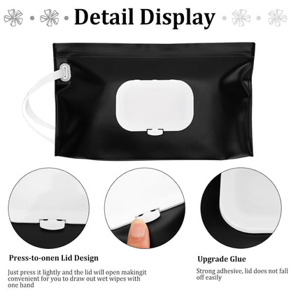 FEBSNOW 2 Pack Baby Wipe Dispenser, Reusable Portable Travel Wipe Holder