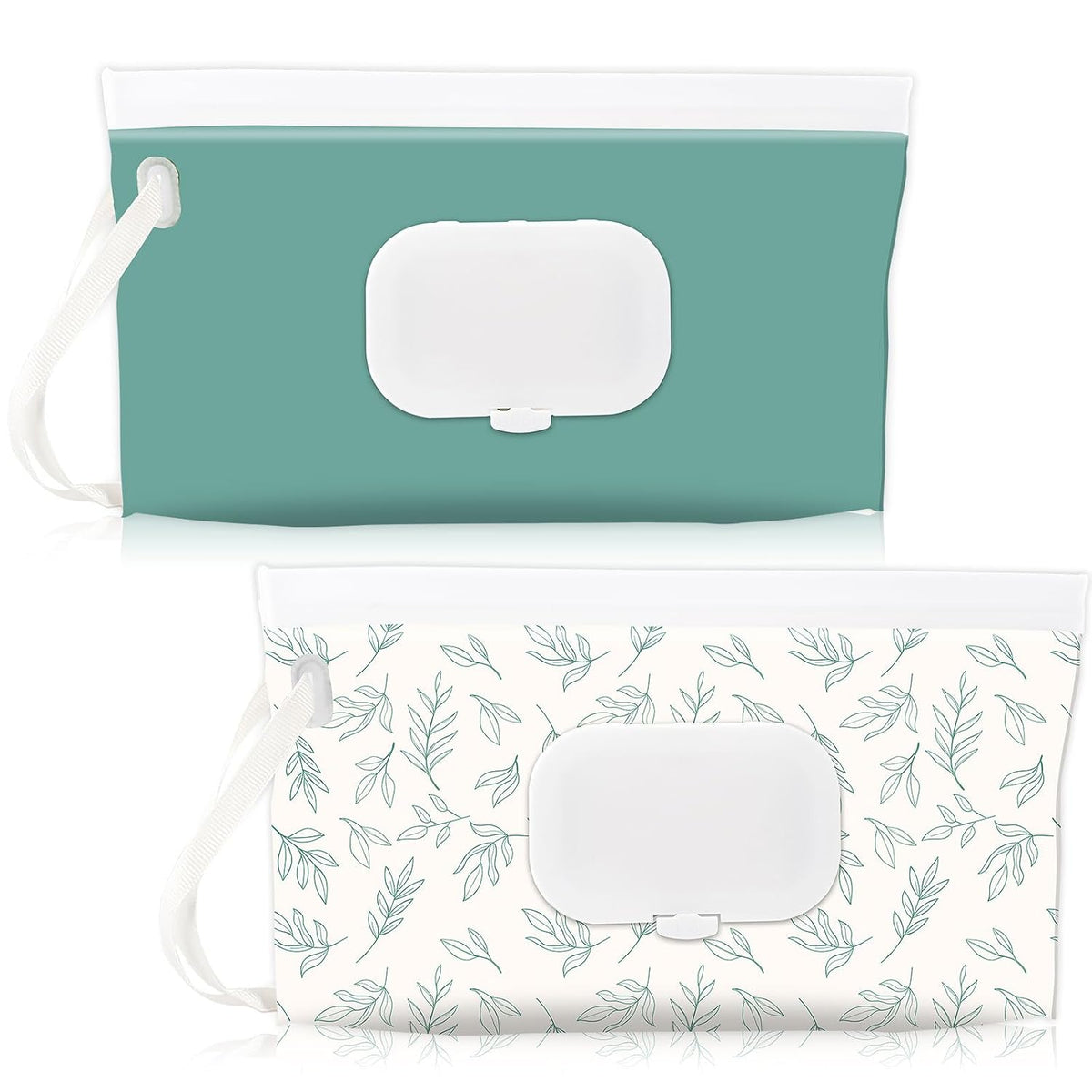 FEBSNOW 2 Pack Baby Wipe Dispenser, Reusable Portable Travel Wipe Holder