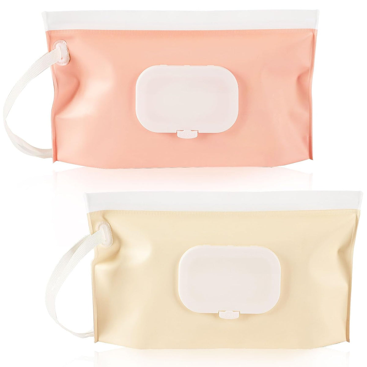 FEBSNOW 2 Pack Baby Wipe Dispenser, Reusable Portable Travel Wipe Holder