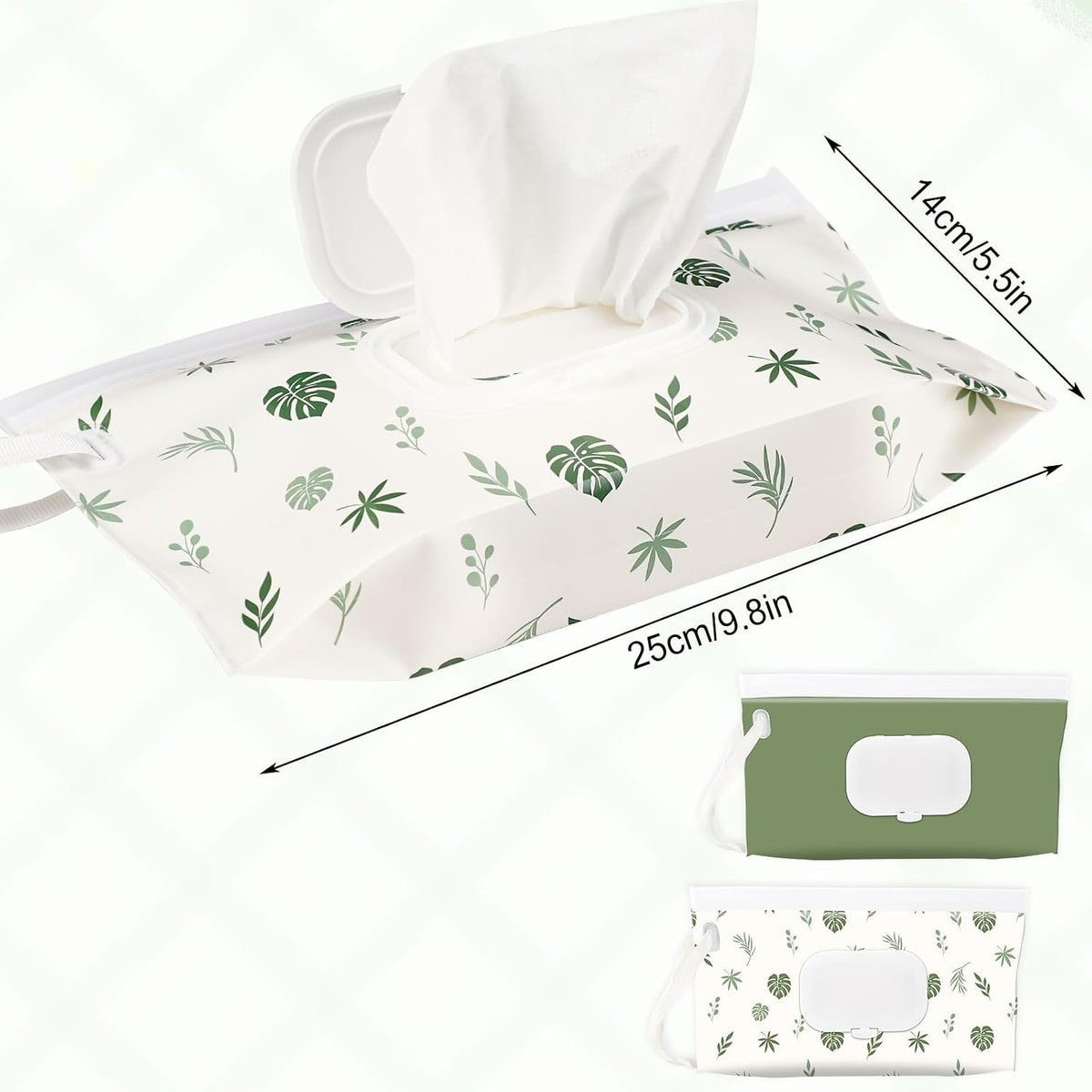 FEBSNOW 2 Pack Baby Wipe Dispenser, Reusable Portable Travel Wipe Holder
