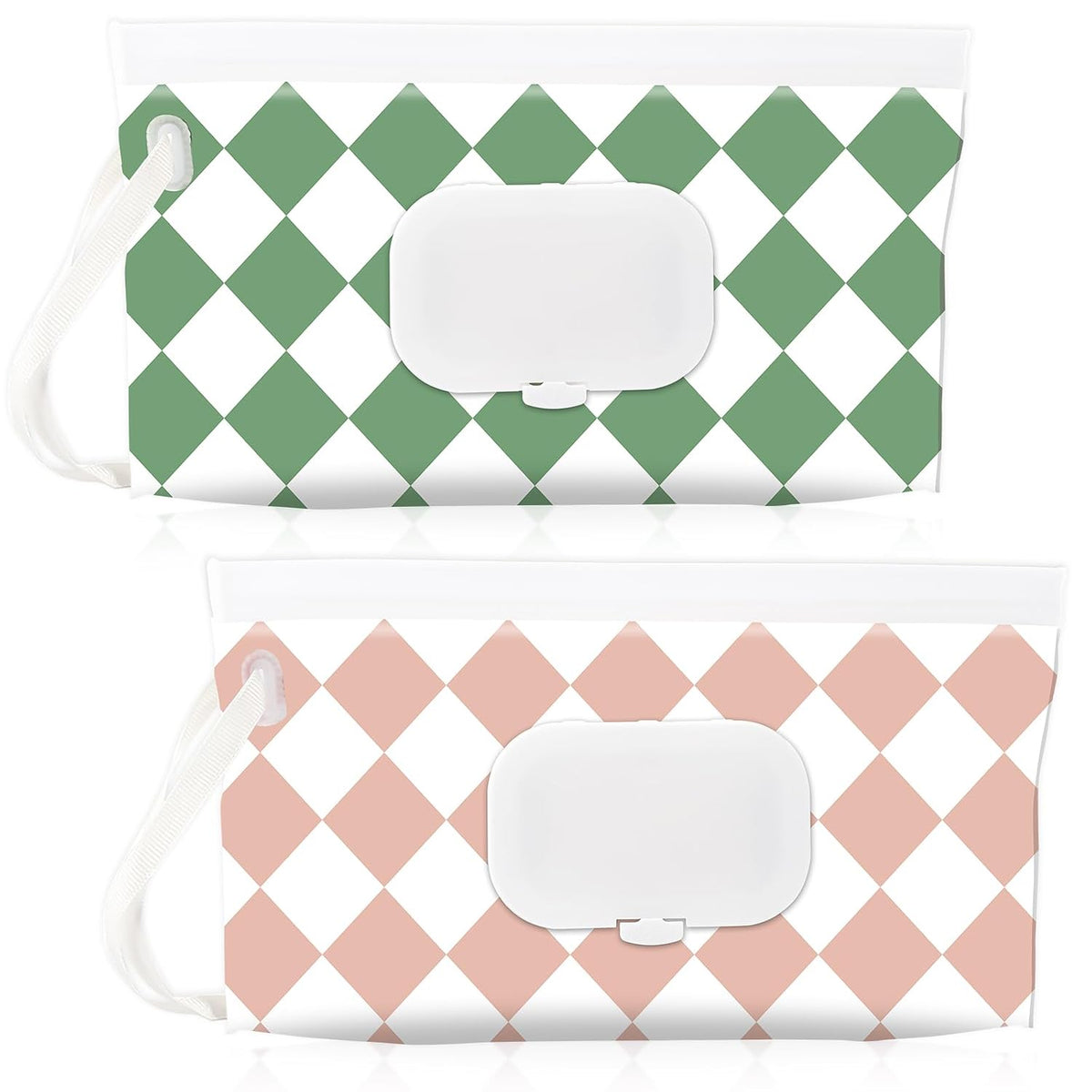 FEBSNOW 2 Pack Baby Wipe Dispenser, Reusable Portable Travel Wipe Holder