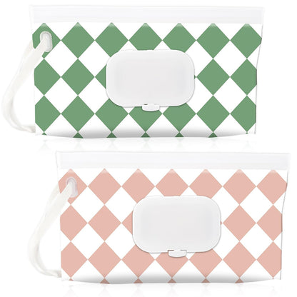FEBSNOW 2 Pack Baby Wipe Dispenser, Reusable Portable Travel Wipe Holder