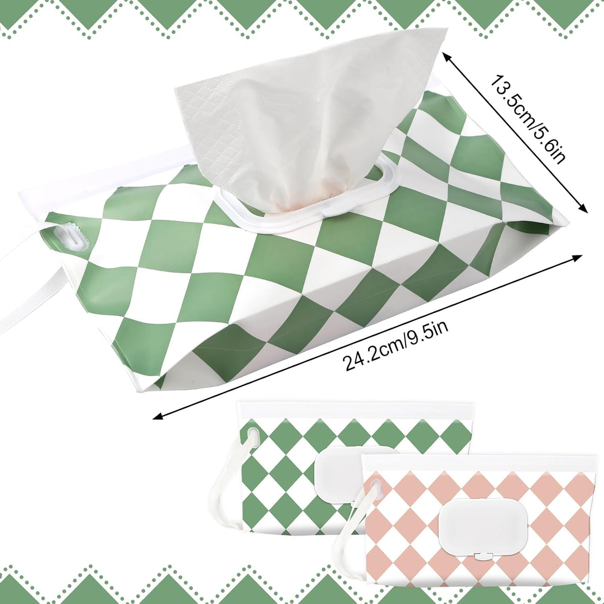 FEBSNOW 2 Pack Baby Wipe Dispenser, Reusable Portable Travel Wipe Holder