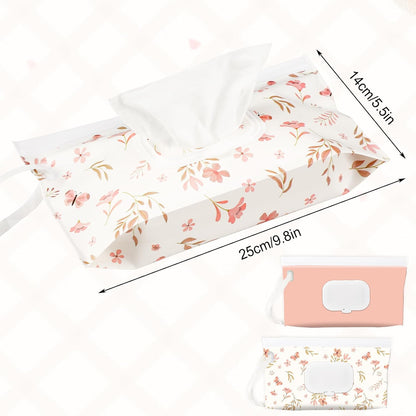 FEBSNOW 2 Pack Baby Wipe Dispenser, Reusable Portable Travel Wipe Holder