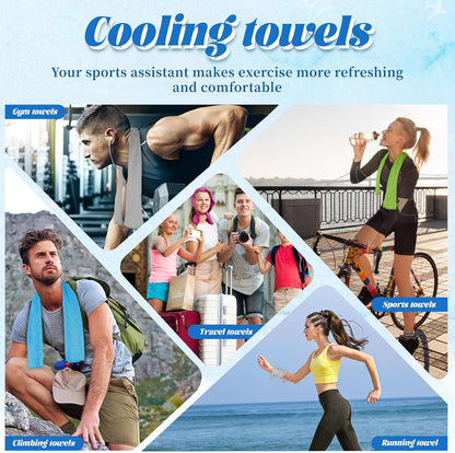 4 Packs Soft Breathable Cooling Towels for Neck and Face(40"x12")