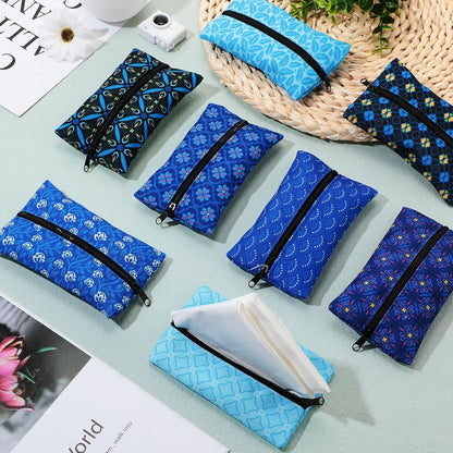 8 Pcs Pocket Tissue Holder Purse Travel Tissue Holder Zipper Enclosed