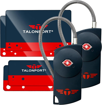 Keyless TSA Approved Suitcase Luggage Locks, Blue
