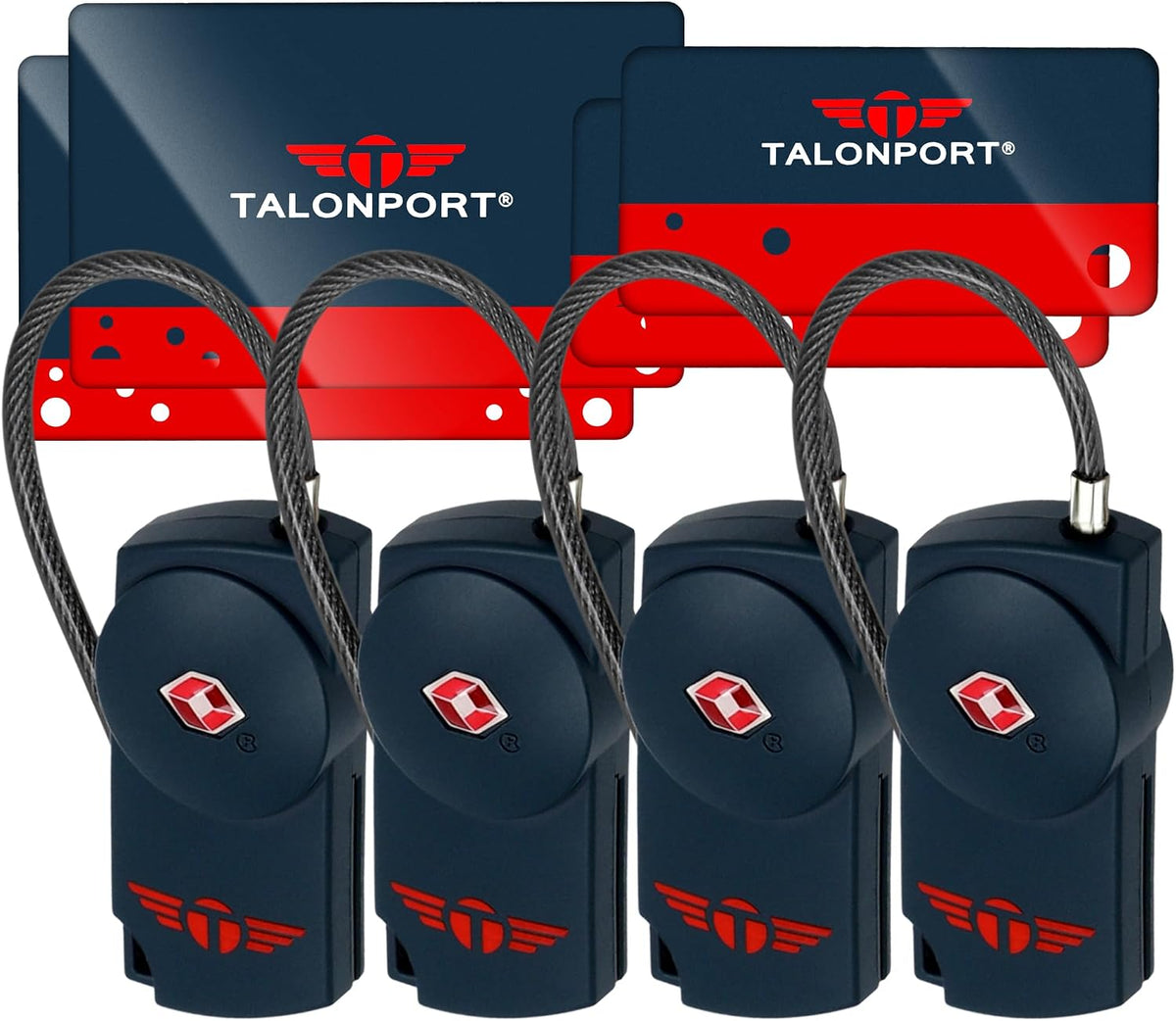 Keyless TSA Approved Suitcase Luggage Locks, Blue