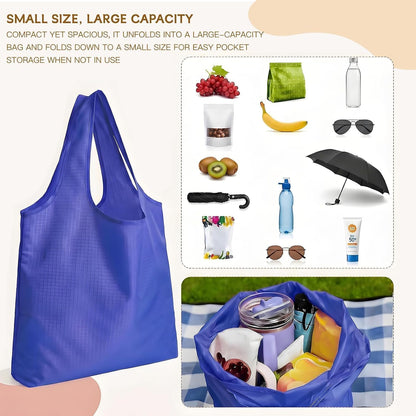 2 Pack Foldable Shopping Bag, Reusable Grocery Tote Bag, Green A